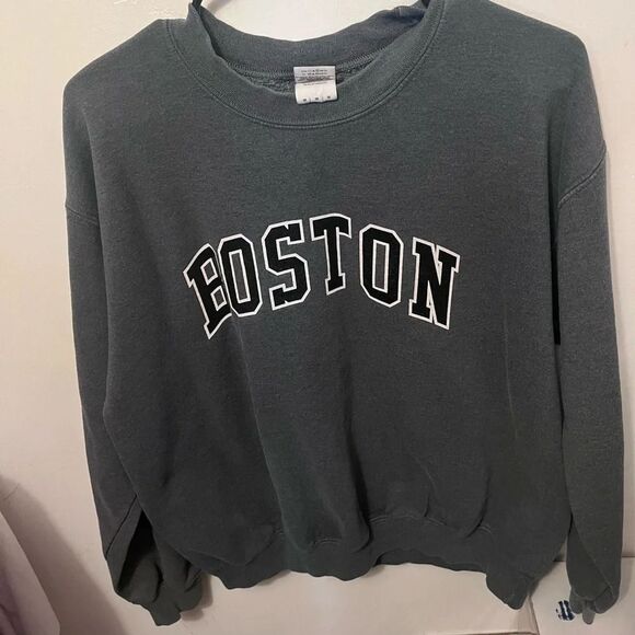 Unisex Grey Boston Hoodie - Picture 1 of 6